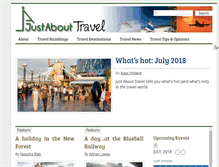 Tablet Screenshot of justabouttravel.net